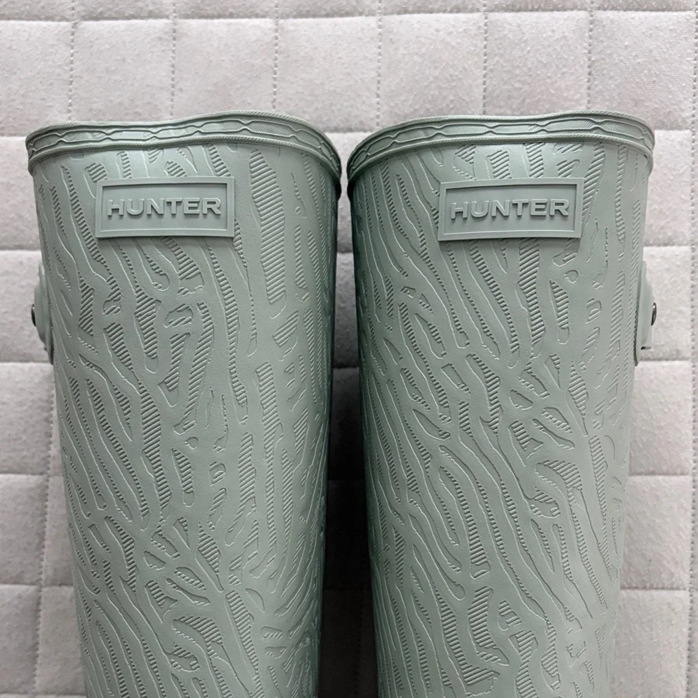 Hunter Women's Org Ref Fit Boot Seaspray/Light Green Rain Boots - Picture 6 of 8